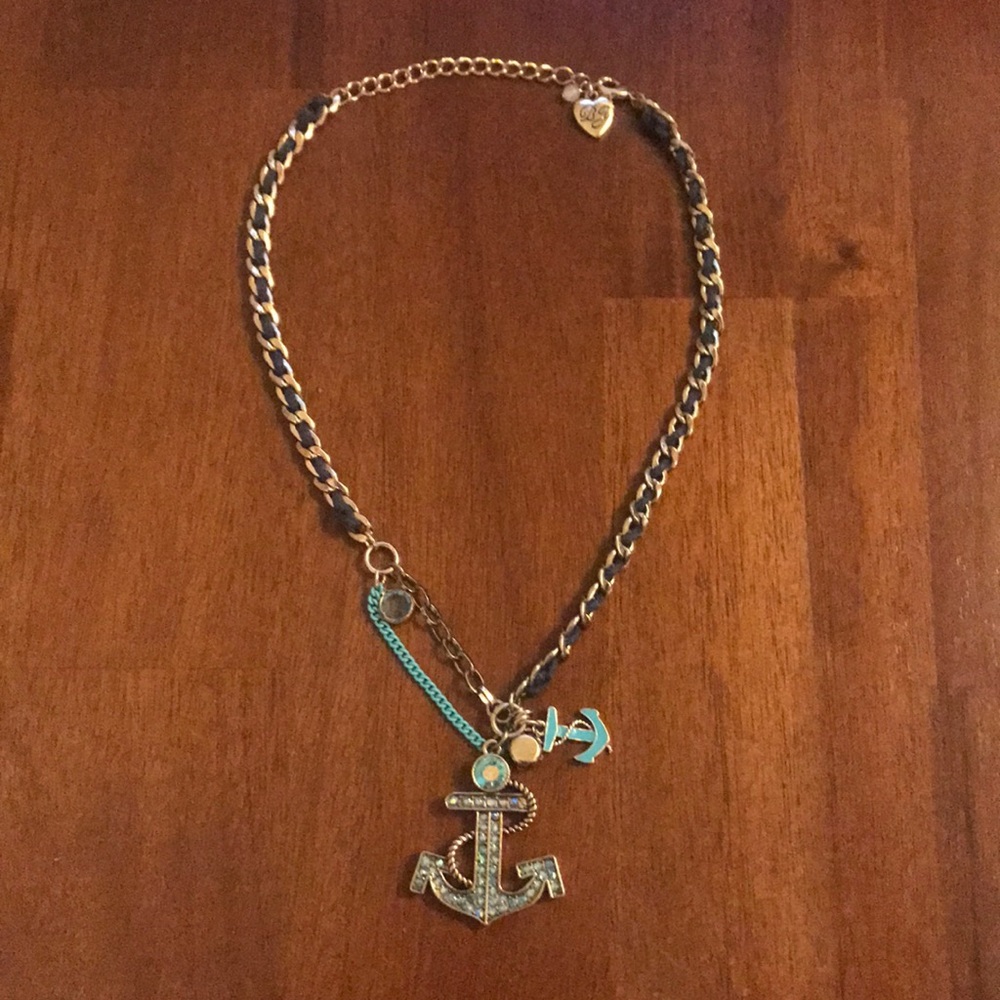 Betsey Johnson Anchor Chain Necklace